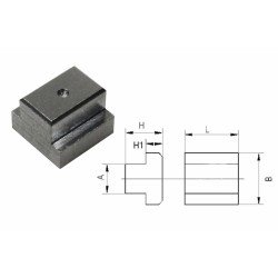 Ebauche d'écrou en aluminium pour rainures en T pour rainures de 10 mm Ebauche d'écrou en aluminium pour rainures en T pour rainures de 10 mm