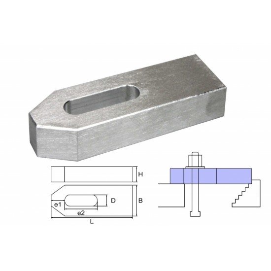 cast aluminium clamp M8x60x25x12 cast aluminium clamp M8x60x25x12